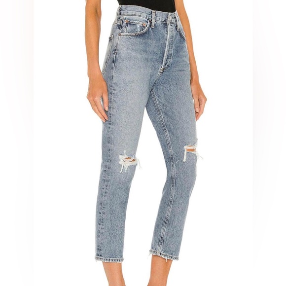 AGOLDE Riley High Rise Straight Crop Jeans 27 - Picture 2 of 3